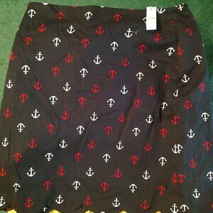 Never Worn Talbots 14W Anchor Print Skirt